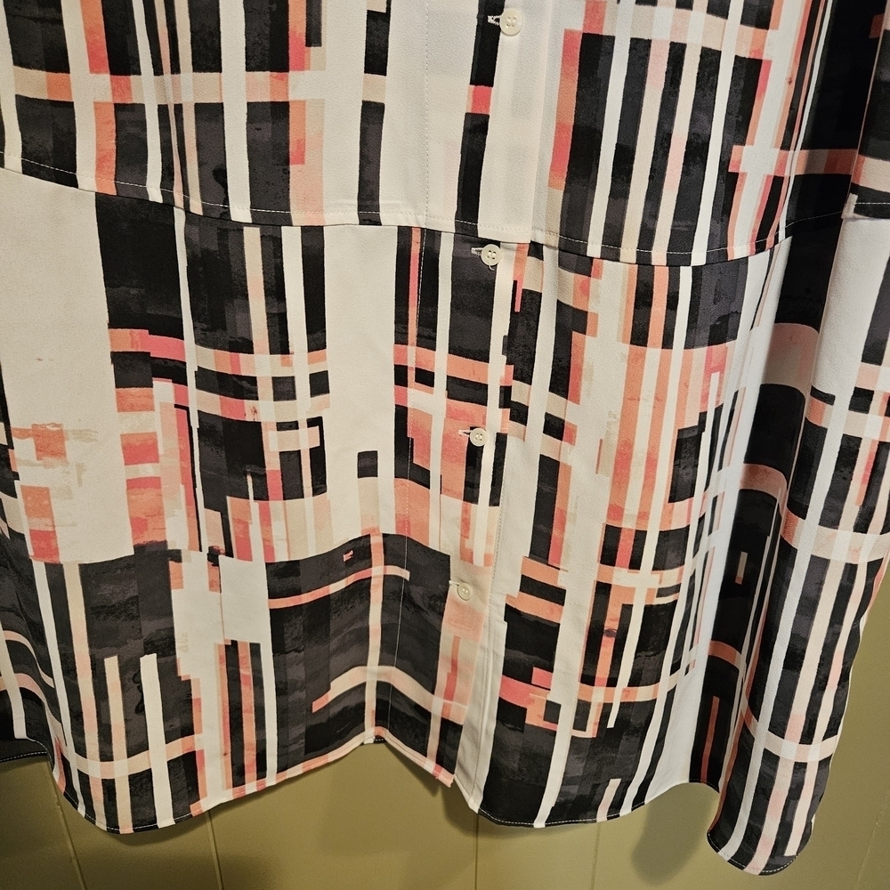 Alfani Geometric Sleeveless Blouse | Size 20W | Modern Abstract Print - Picture 2 of 4